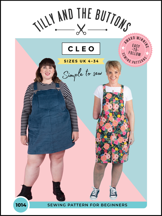 Tilly and the Buttons Cleo Dungaree Dress - Sizes UK 4-34