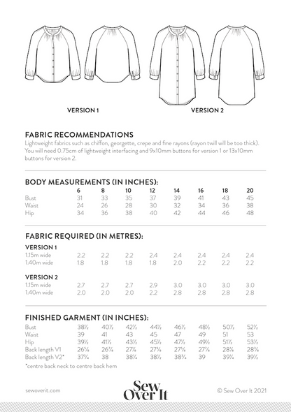 Sew Over It Zadie Blouse