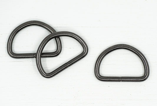 Metal D Rings - 25mm - Gunmetal