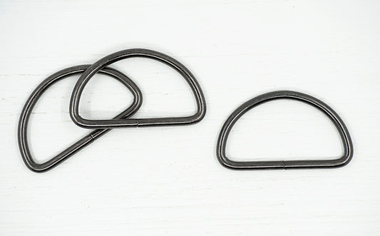 Metal D Rings - 38mm - Gunmetal