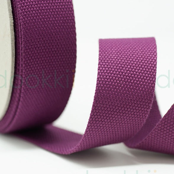 38mm Cotton Webbing - Mulberry