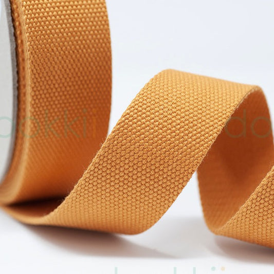 38mm Cotton Webbing - Ochre