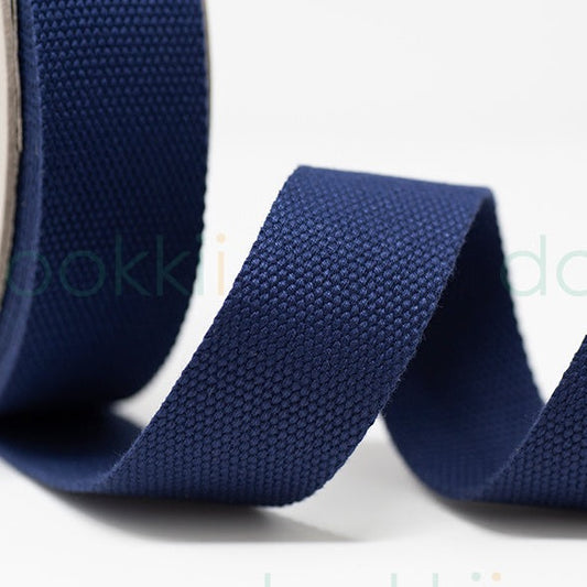 38mm Cotton Webbing - Navy