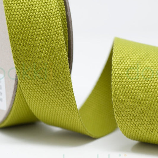 38mm Cotton Webbing - Lime