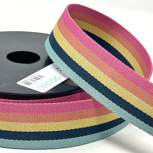 40mm Webbing - Muted Rainbow