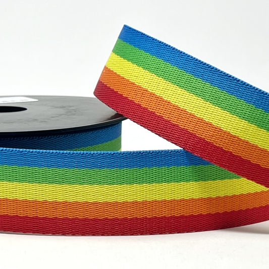 40mm Webbing - Bright Rainbow