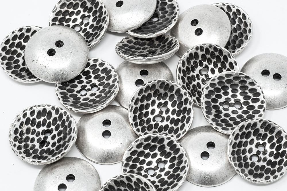 2 Hole Embossed Metal Buttons – Jenny Stitches Fabrics