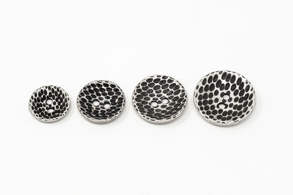 2 Hole Embossed Metal Buttons