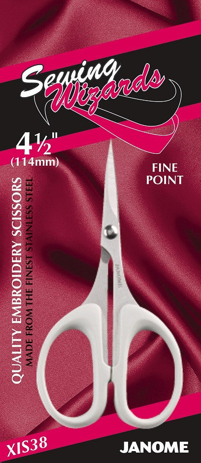 Janome Sewing Wizards 4.5" Fine Point Scissors