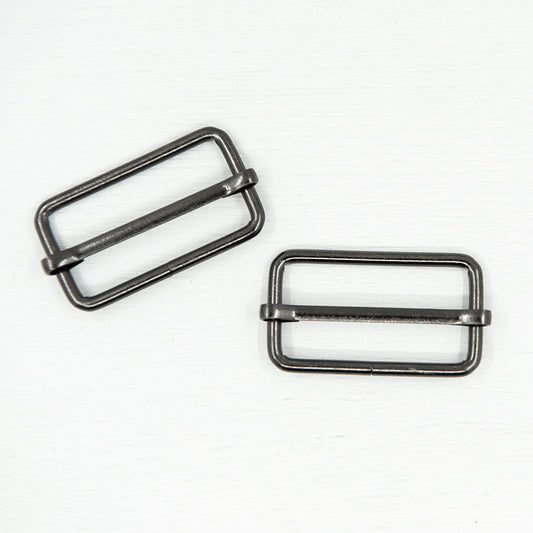 Metal Strap Slider - 38mm - Gunmetal