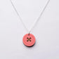 Pastel Pink Acrylic Button Necklace