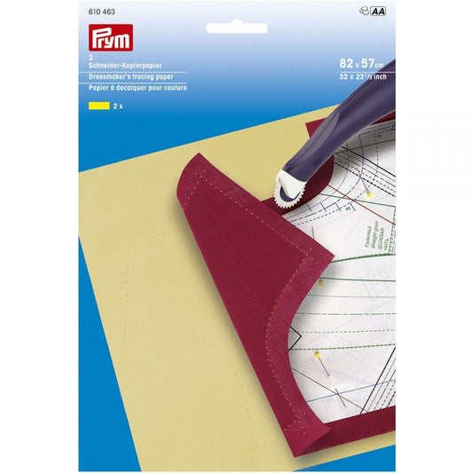 Prym Dressmakers Tracing Paper 82cm x 57cm Yellow