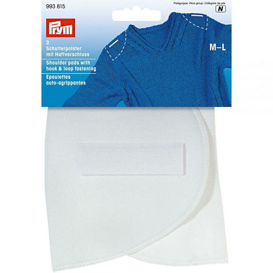 Prym Shoulder Pads - Set In With Hook & Loop M-L