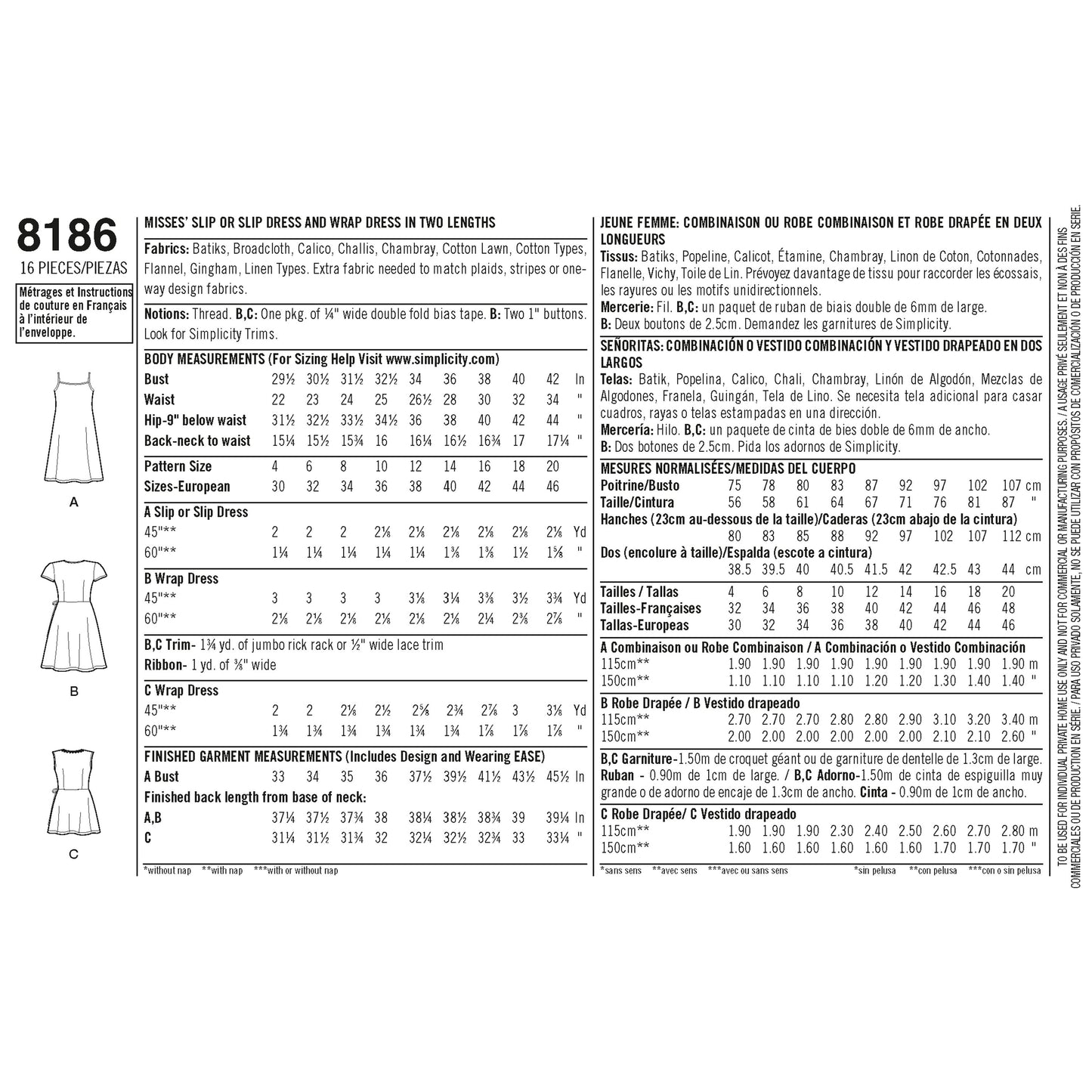 Simplicity 8186