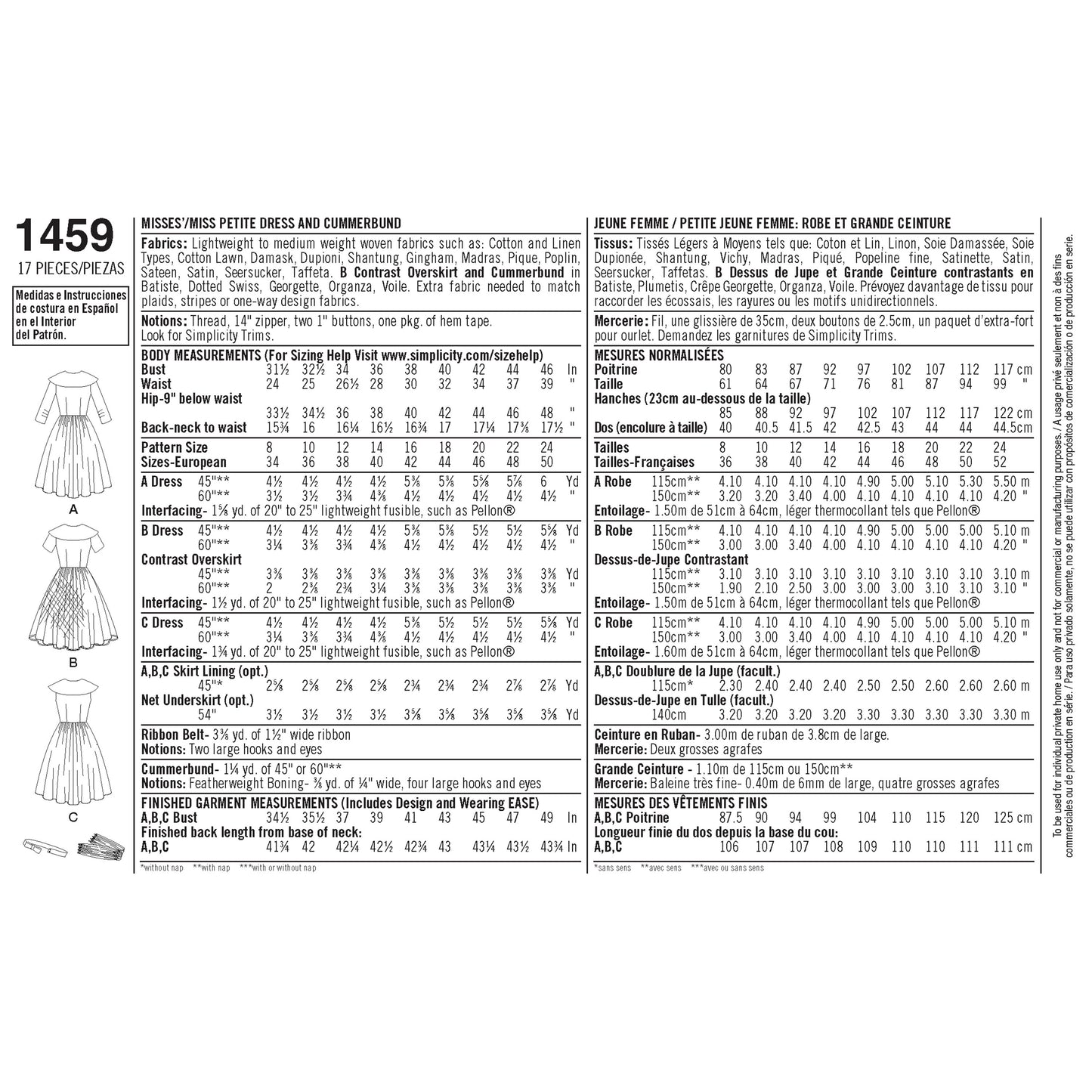 Simplicity 1459