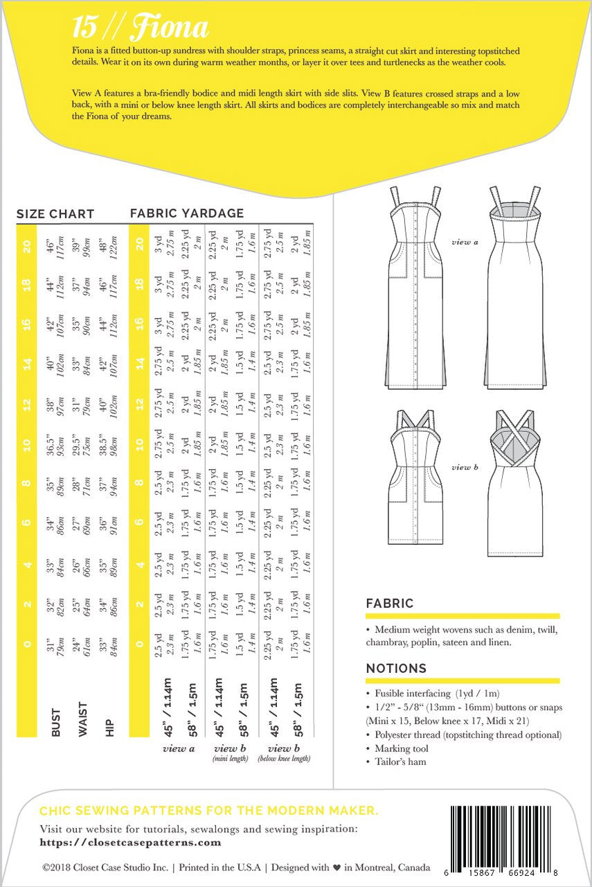 Closet Core Patterns Fiona Sundress